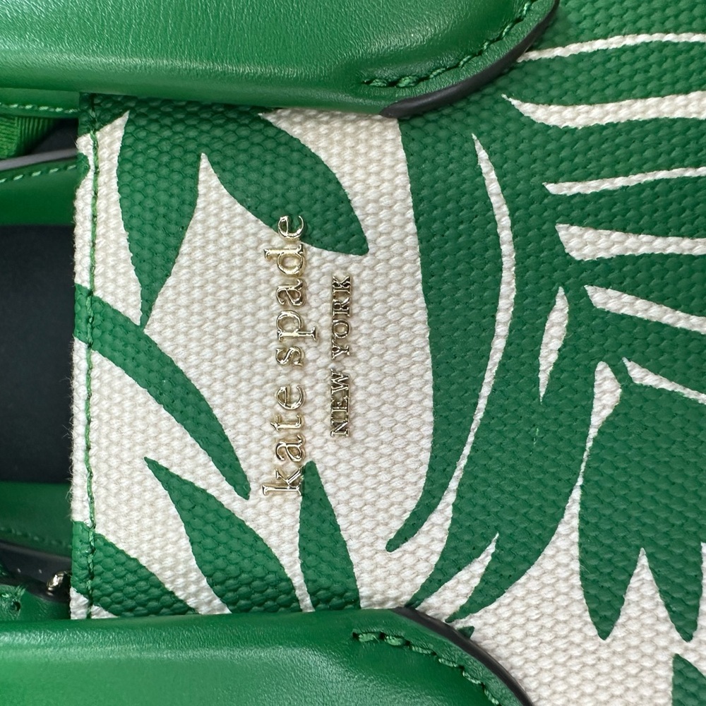 kate spade Green and Cream Mini Crossbody Tote - Picture 6 of 10